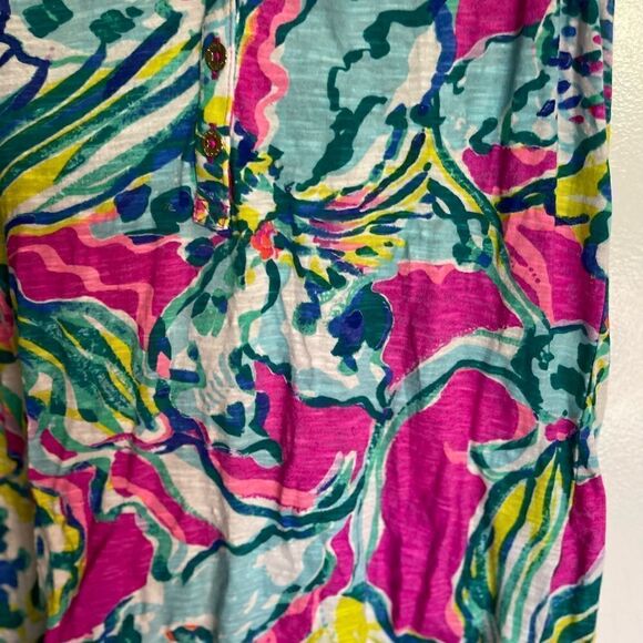 Lilly Pulitzer Essie Sleeveless Cotton Printed Top.Size XS - Picture 8 of 10